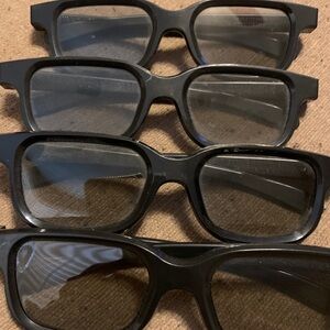 lot of six 3D Glasses black - one size fits most adults